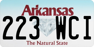AR license plate 223WCI