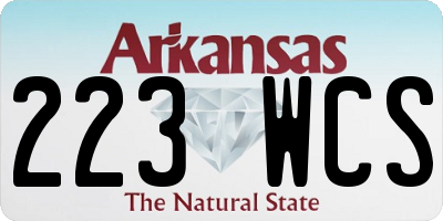 AR license plate 223WCS
