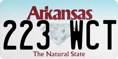 AR license plate 223WCT