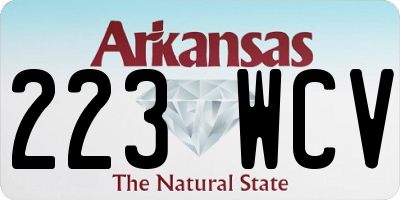 AR license plate 223WCV
