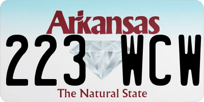 AR license plate 223WCW