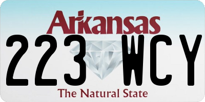 AR license plate 223WCY