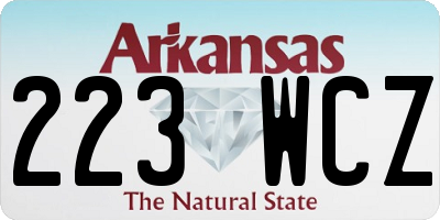 AR license plate 223WCZ