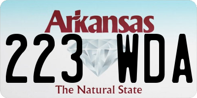 AR license plate 223WDA
