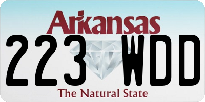 AR license plate 223WDD
