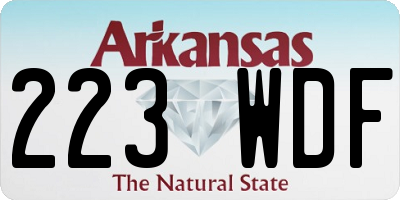 AR license plate 223WDF