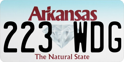 AR license plate 223WDG