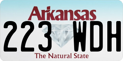 AR license plate 223WDH