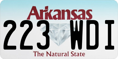 AR license plate 223WDI