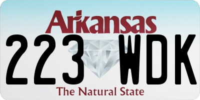 AR license plate 223WDK