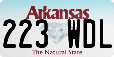 AR license plate 223WDL