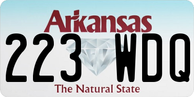 AR license plate 223WDQ