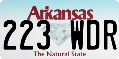AR license plate 223WDR