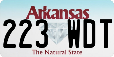 AR license plate 223WDT