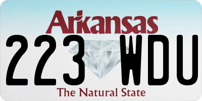 AR license plate 223WDU