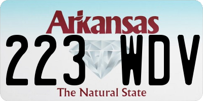 AR license plate 223WDV