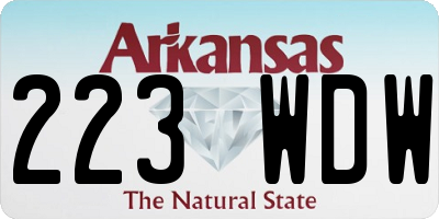 AR license plate 223WDW