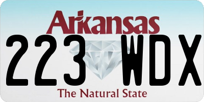 AR license plate 223WDX