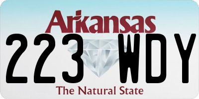 AR license plate 223WDY