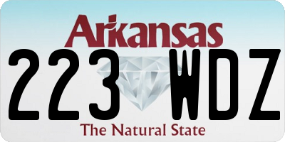 AR license plate 223WDZ