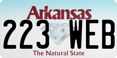 AR license plate 223WEB