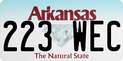 AR license plate 223WEC