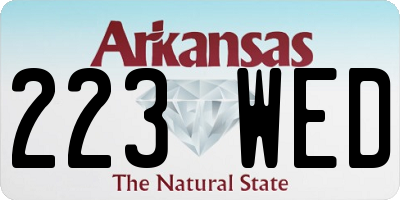 AR license plate 223WED