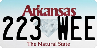 AR license plate 223WEE