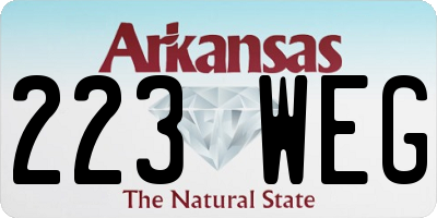 AR license plate 223WEG
