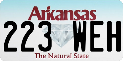 AR license plate 223WEH