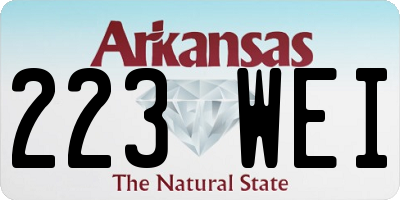 AR license plate 223WEI
