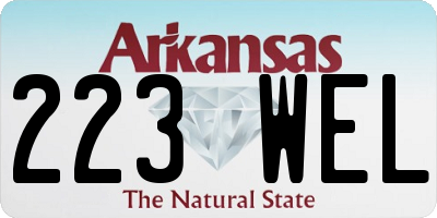 AR license plate 223WEL