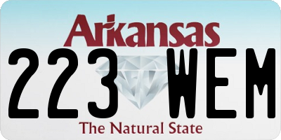 AR license plate 223WEM