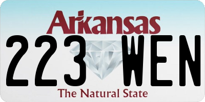 AR license plate 223WEN