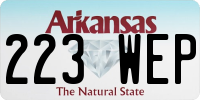 AR license plate 223WEP