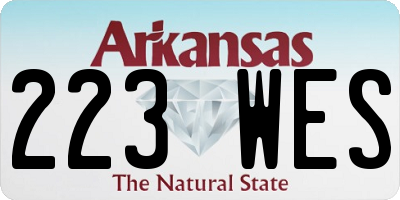 AR license plate 223WES