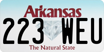 AR license plate 223WEU