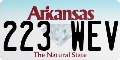 AR license plate 223WEV