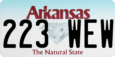 AR license plate 223WEW