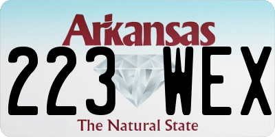 AR license plate 223WEX