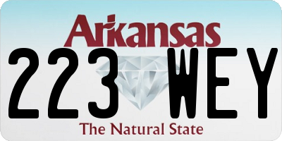 AR license plate 223WEY