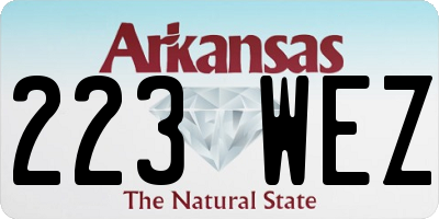 AR license plate 223WEZ