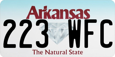 AR license plate 223WFC