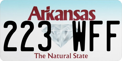 AR license plate 223WFF