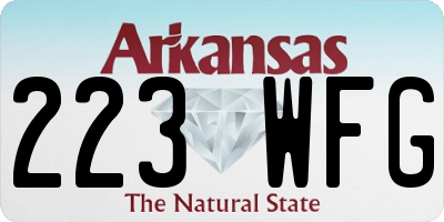 AR license plate 223WFG
