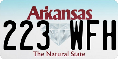 AR license plate 223WFH