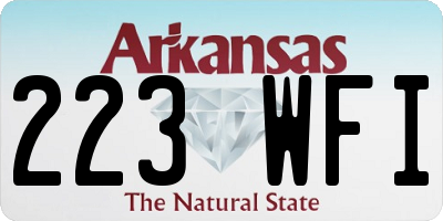 AR license plate 223WFI