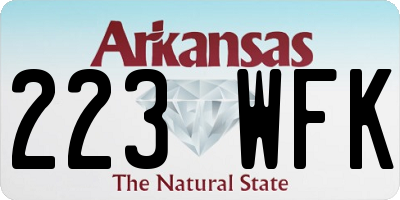 AR license plate 223WFK