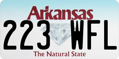 AR license plate 223WFL