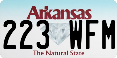 AR license plate 223WFM